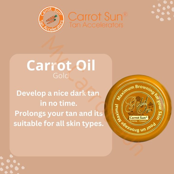 Carrot Sun Tan Accelerator Gold Cream with Almond Oil and L-Tyrosine - Picture 5 of 6